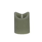 Daily home led kaars 7,5x10 cm groen | 4 stuks