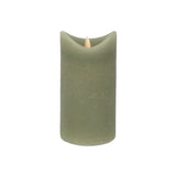 Daily home led kaars 7,5x15 cm groen | 4 stuks