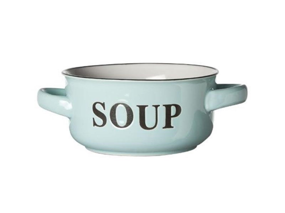 Cosy trendy soepkom 'soup' ø13,5xh6,5cm met grepen