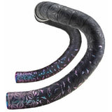 Supacaz - super sticky kush star fade stuurlint zwart oil slick inclusief aluminium oil slick stuurplug