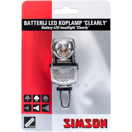 koplamp Clearly led batterij zwart