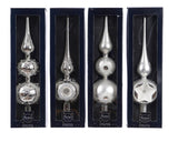 Decoris piek glas zilver 31cm