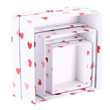 Kaemingk giftbox papier set van 3 wit rood | 2 stuks