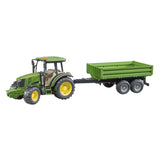 Bruder john deere tractor 5115 m met aanhanger 1:16