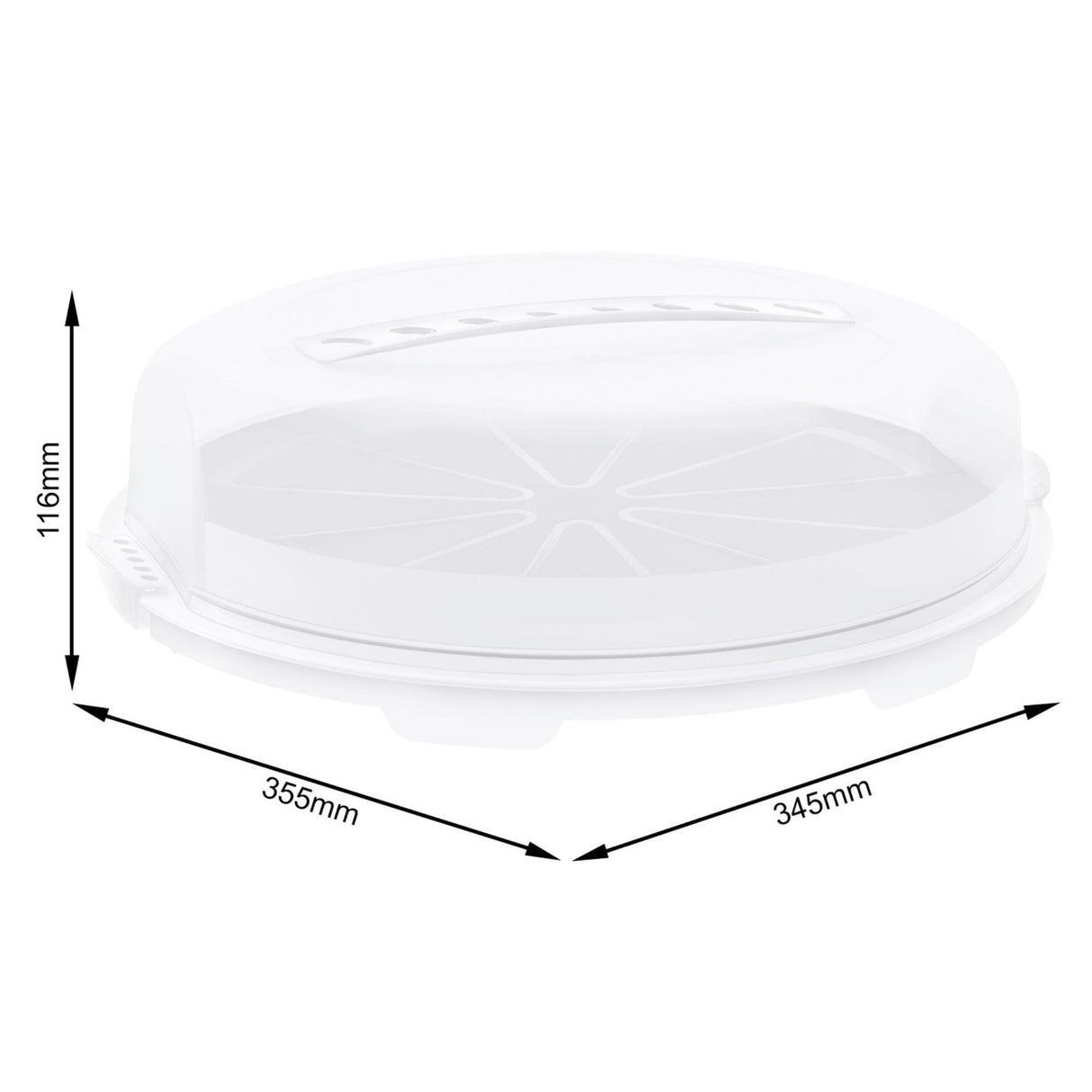 Rotho fresh taartdoos 35.5 cm wit transparant