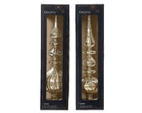 Decoris piek antique glas zilver h35cm