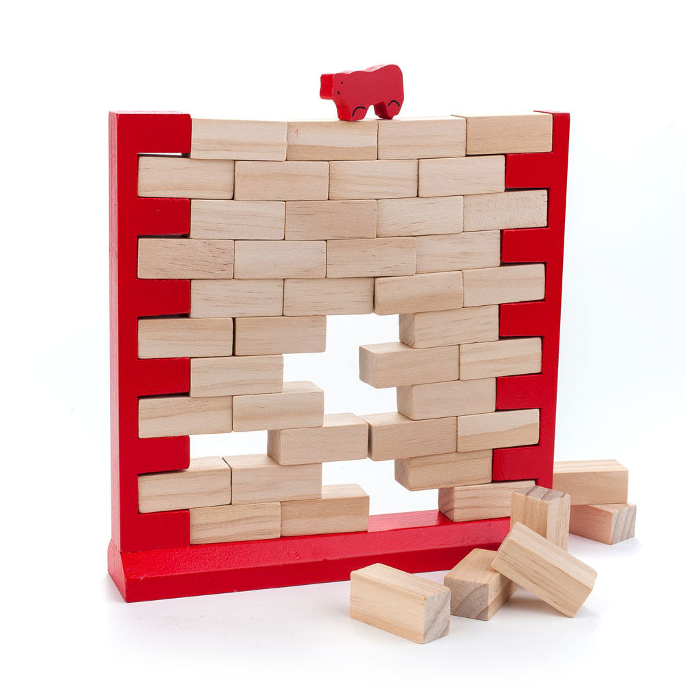 Longfield spel de vallende muur – 2 spelers – oog-handcoördinatie – spannend behendigheidsspel – engelhart