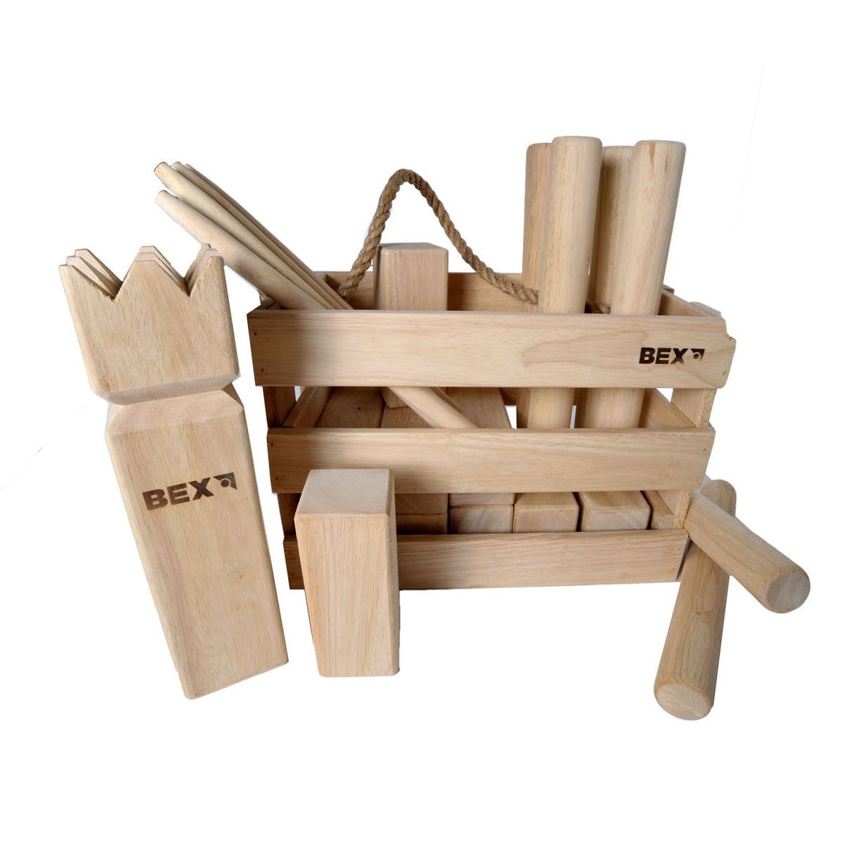 Bex kubb in houten kist