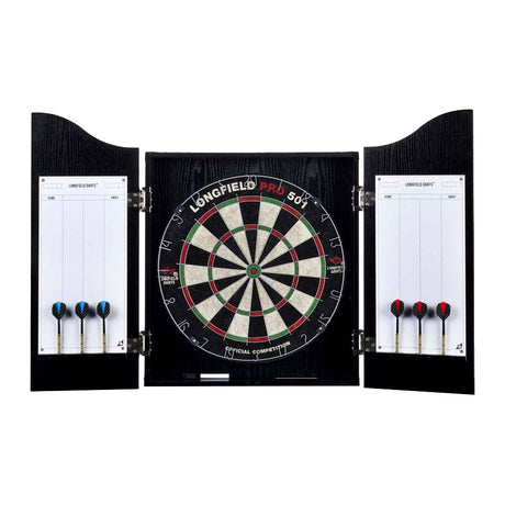 Abi houten cnet met sisal dartbord incl. dartset