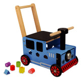 I'm toy Loop duwwagen en trein junior blauw zwart