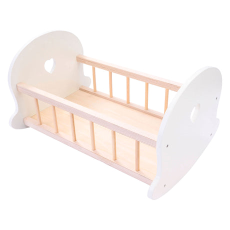 Angel toys poppenbedje schommelwieg, roze wit