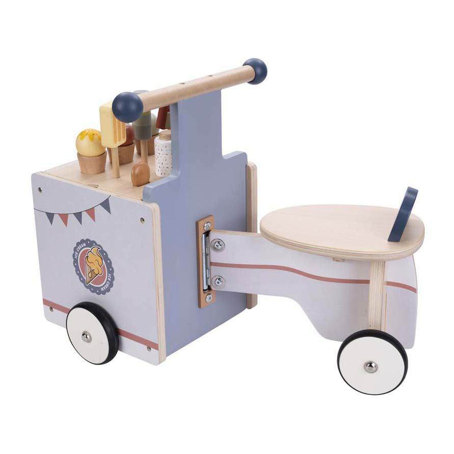 Houten loopfiets ijskar jack jacky