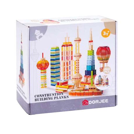 Dorjee houten bouwplankjes, 200st.