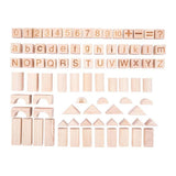 Set bouwplankjes, blokken en letters - 84dlg.