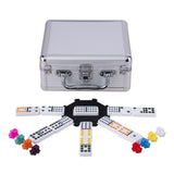 Domino dubbel 12 mexican train in aluminium koffer