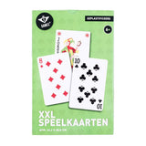 Longfield xxl speelkaarten 12,1 x 18,5 cm – geplastificeerd papieren kaartspel (54 kaarten) – extra groot kaartspel voor gezelschapsspellen familiespel – engelhart