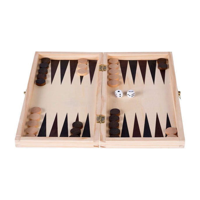 Engelhart schaak backgammon cassette hout 30x16x4 cm | 2 stuks
