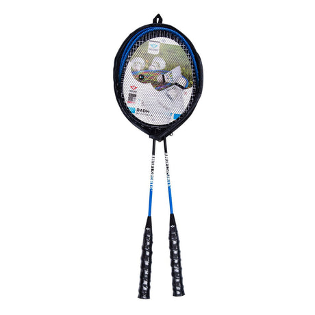 Engelhart badmintonset 2 spelers – inclusief 2 rackets van tempered steel 2 shuttles – pvc draaghoes – outdoor indoor –