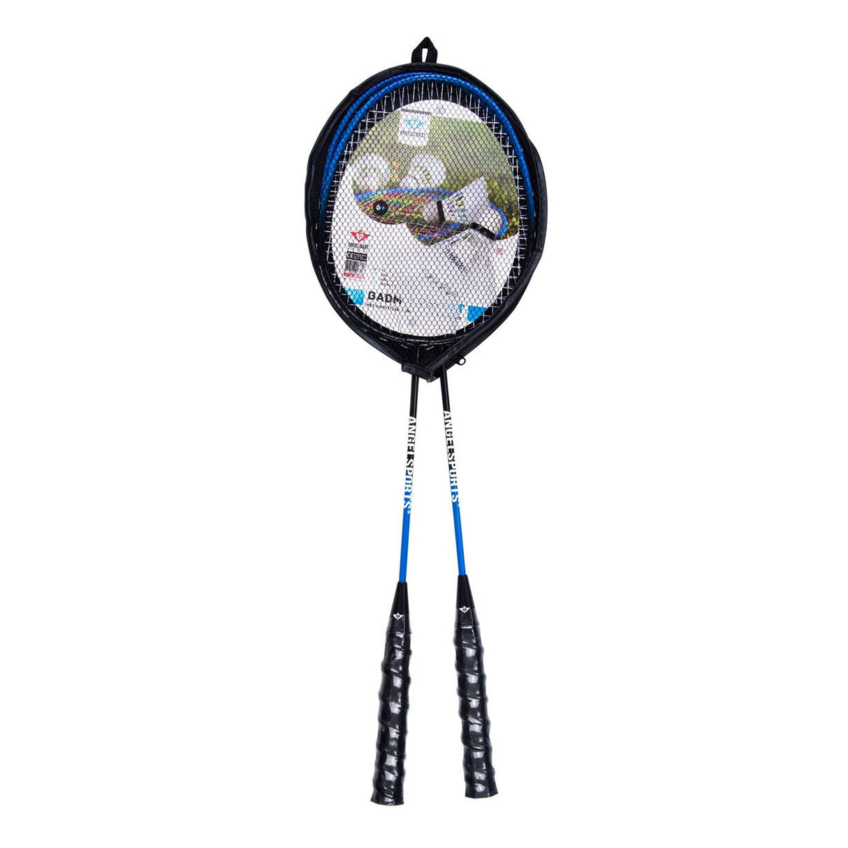 Engelhart badmintonset - 2 shuttles en 2 rackets