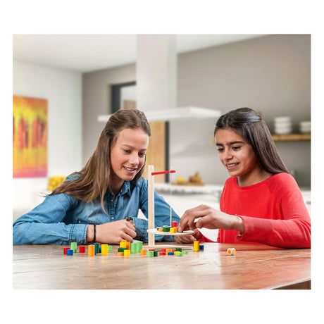 Houten balans weegschaal spel