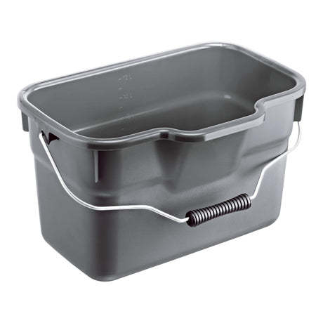 Rotho emmer rechthoekig 12l basic antraciet
