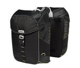 Basil Miles Double Bag waterdichte dubbele fietstas, unisex, sportief, zwart-limoen