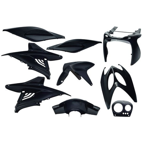Edge plaatset 9-delig voor yamaha aerox tot bouwjaar 2014 - zwart metallic