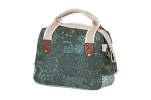 Basil Bohème City Bag Groene hand-, schouderen stuurtas 8L Waterafstotend Trendy bohemien print