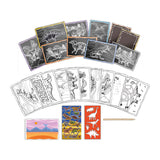 Totum dino vakantie doeboek kraskaarten en kleurboek dinosaurus scratch art junior harde kaft a5 forever dino