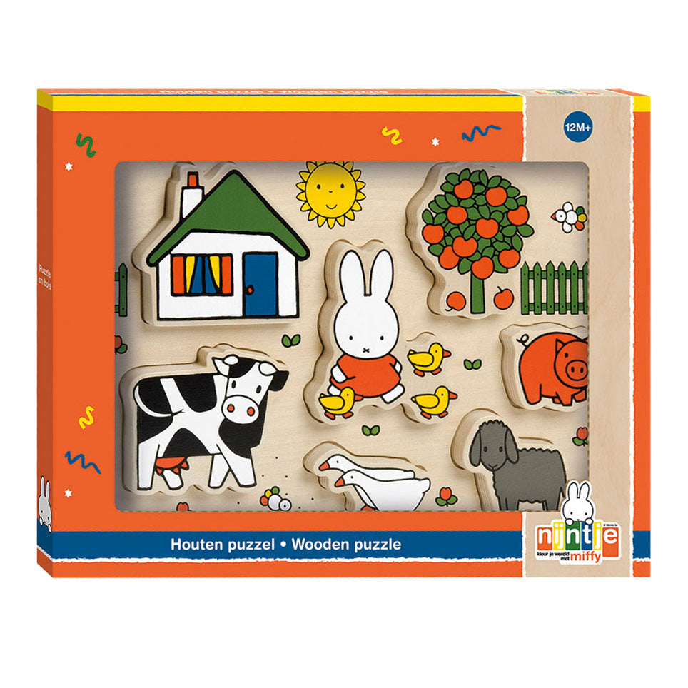 Bambolino toys houten puzzel nijntje chunky, 7st.