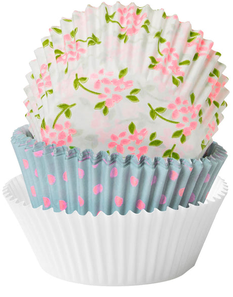 Duni cupcakevormpjes sweet roses ã˜5,5cm koker a 75 stuks