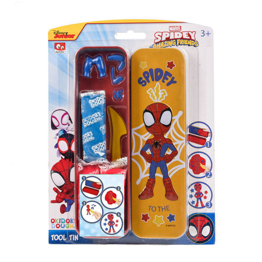 Canenco Spidey OkiDoki Klei Bewaarblik 3D met Accessoires