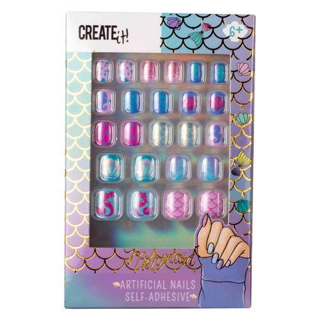 Create it! mermaid kunstnagels - zelfklevende nagelset voor kinderen.