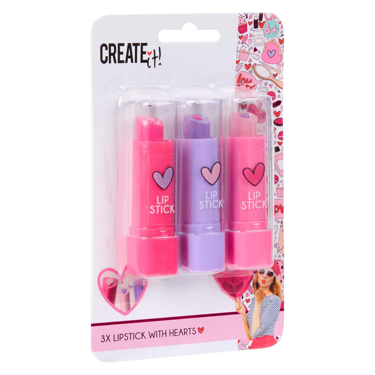 Create it! hart lippenstift, 3st.