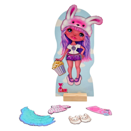 Canenco i am 2 poppenset met houten standaard