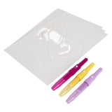 Canenco unicorn academy 3 blaaspennen met herbruikbare sjablonen