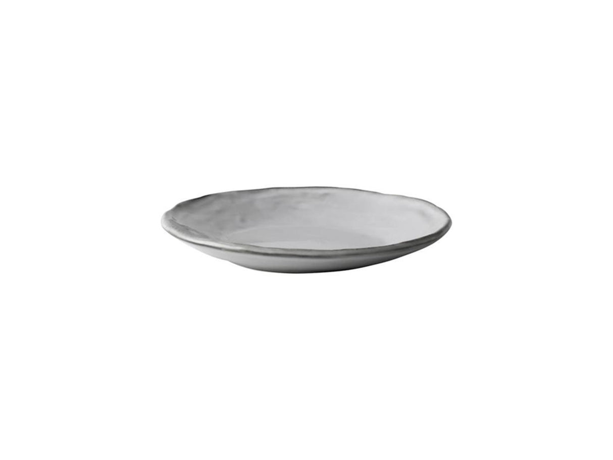 Dutch rose organic bord 17cm grijs 4st