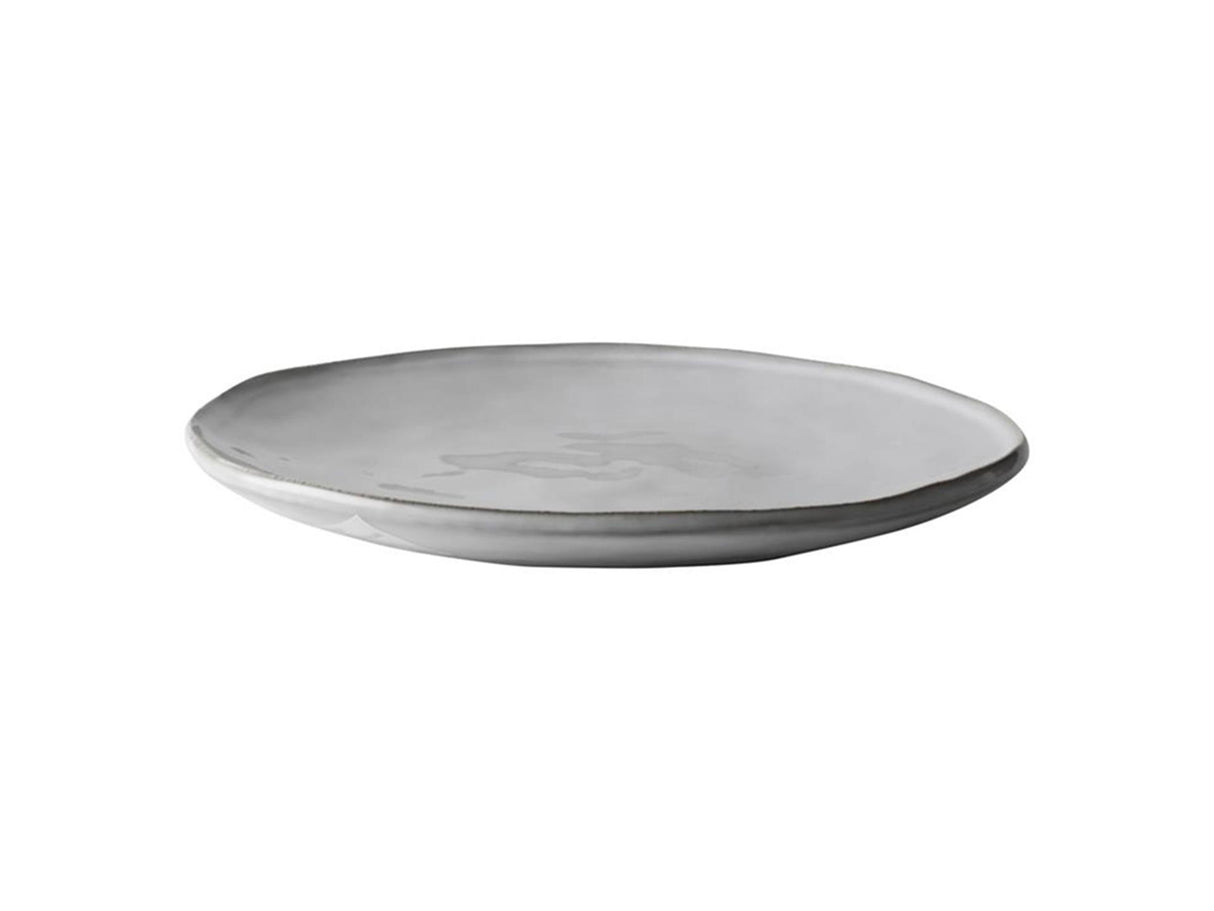 Dutch rose organic bord 26,5cm grijs 4st