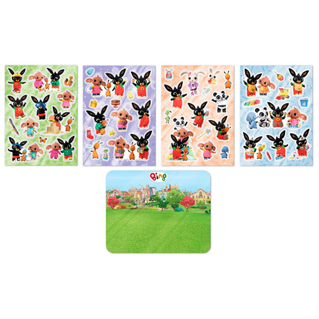Totum bing raamstickers, niet permanente verplaatsbare stickers met speelachtergrond - educatief speelgoed junior vanaf 3 jaar - bambolino toys