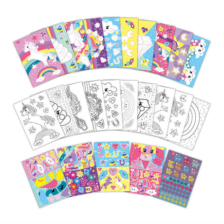 Totum stickerboek stickeren op nummer eenhoorn
