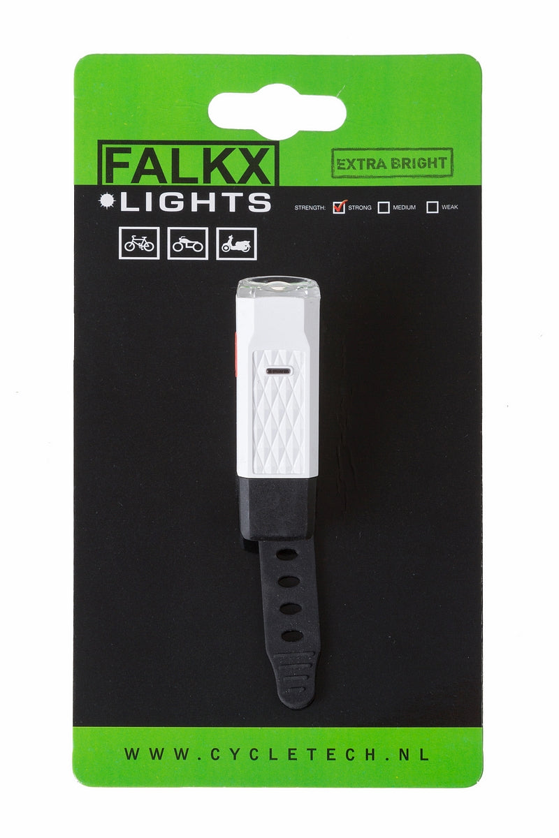 FALKX Mini koplamp LED. USB oplaadbaar (hangverpakking).