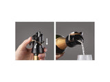 Vacu vin champagne saver server – champagne stopper met schenktuit – houdt bubbels langer vers – zwart