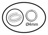 Darice vaessen creative • ringen enkel 4mm 360pcs silver