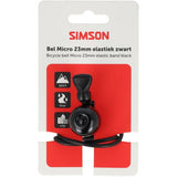Simson bel micro 23mm elastiek bevestiging zwart