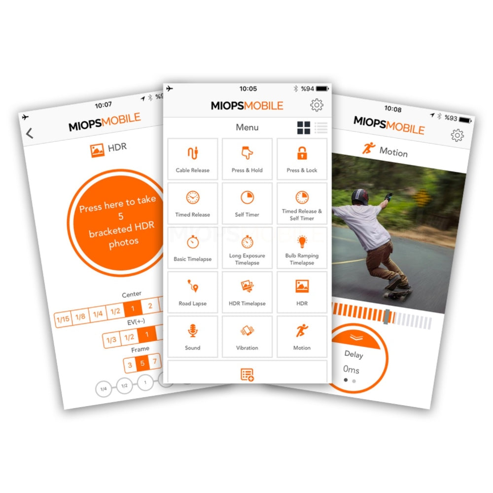 Miops smartphone afstandsbediening md-o1 met o1 kabel voor olympus