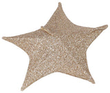 No brand kerst ster 50 cm 30 led stof goud | 4 stuks