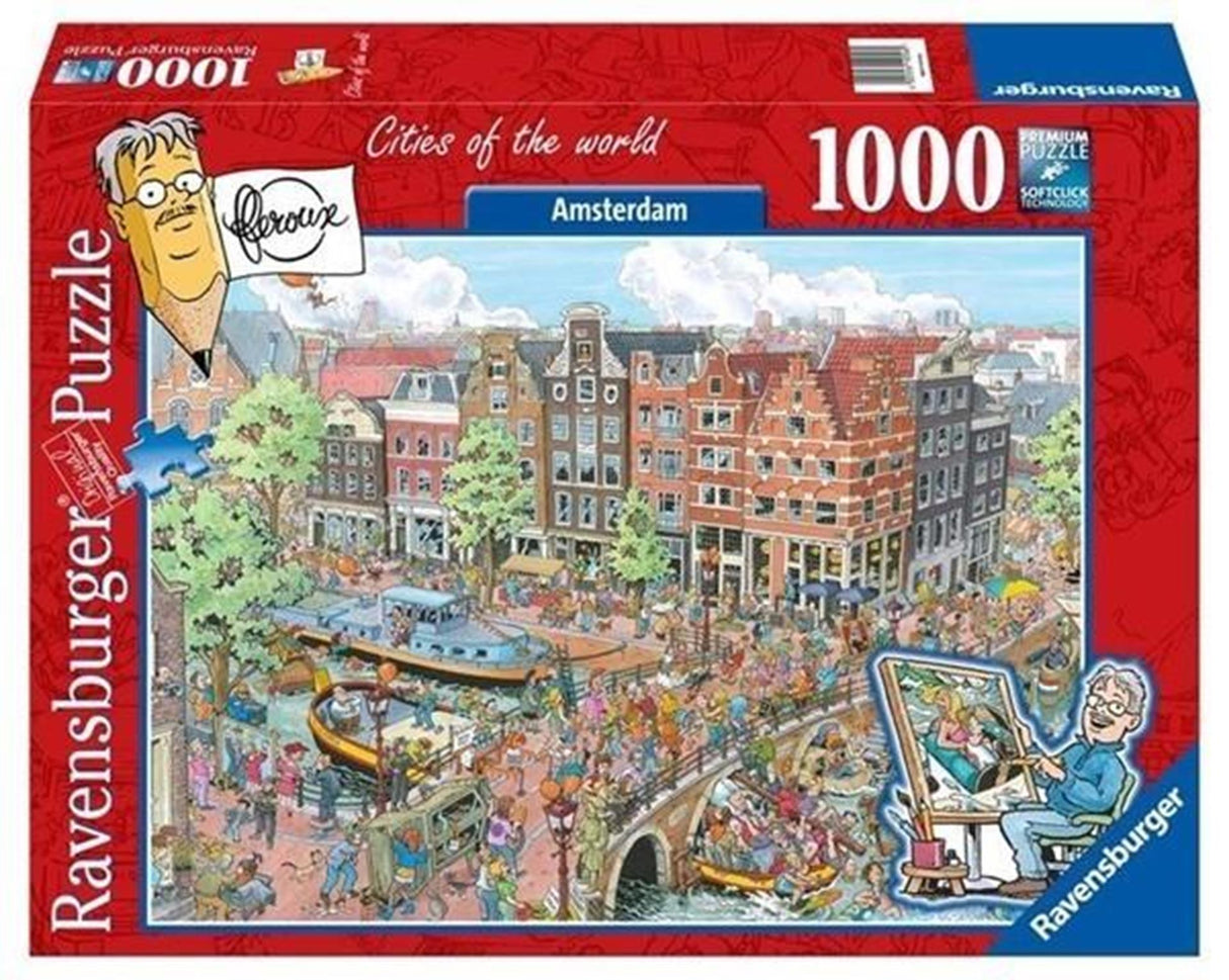 Ravensburger puzzel fleroux amsterdam - legpuzzel - 1000 stukjes