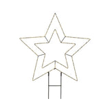 Micro led stake light metaal star steady buiten dia58cm x l.0.6cm