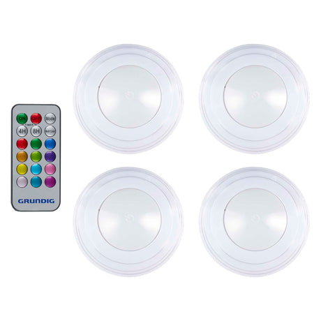 Kleurveranderende draadloze ledlamp, set van 4