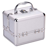 Metalen make-up koffer - beautycase - 18x15cm